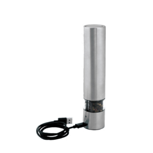 21cm electrical USB charged  round shape pepper salt mill