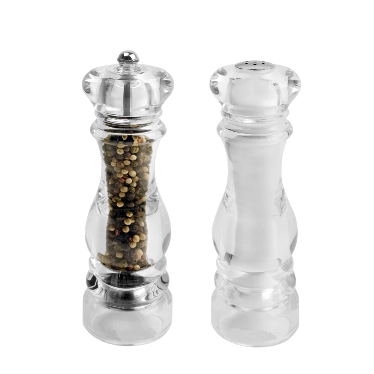 11.5cm/16cm/20.5cm acrylic peppermill & salt shaker set - Image 3