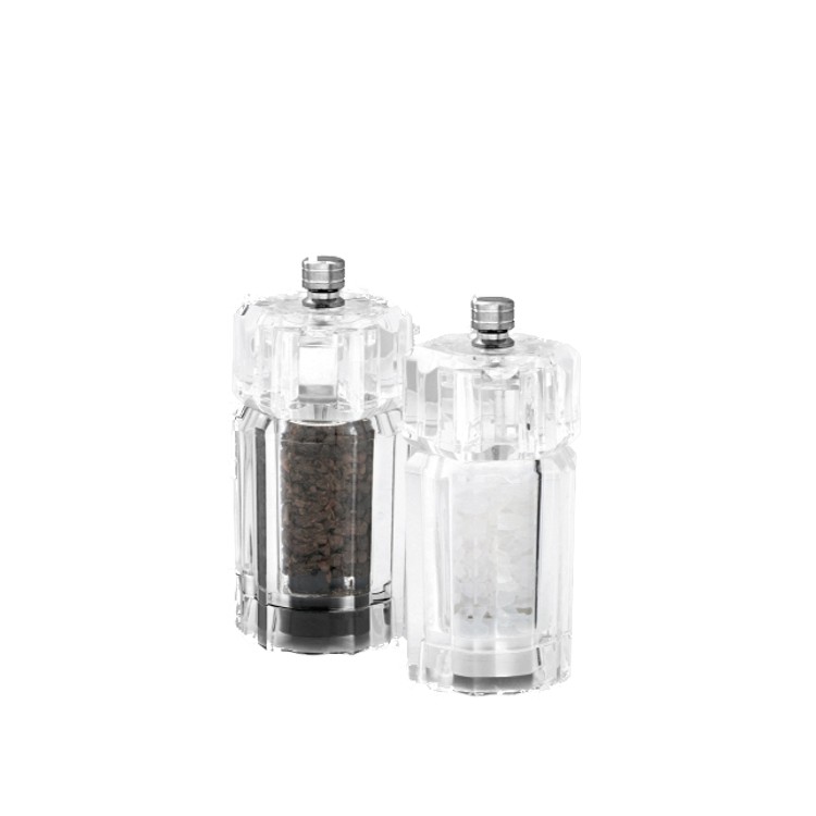 11cm acrylic peppermill & salt mill set