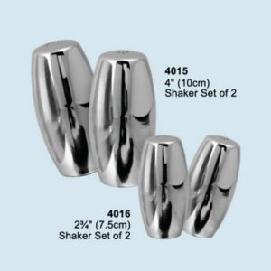 7.5/10cm Barrel Shape Stainless Steel Shaker set of 2