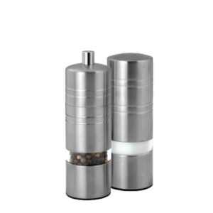 14cm/ 18.5cm/24.5cm tall Stainless Steel peppermill salt shaker set