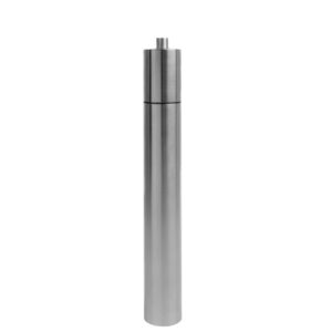 40cm tall cylindrical stainless steel peppermill