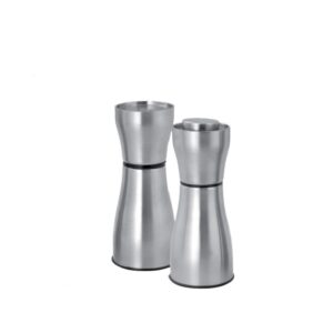 13cm/18cm tall Stainless Steel Peppermill Salt Shaker Set of 2