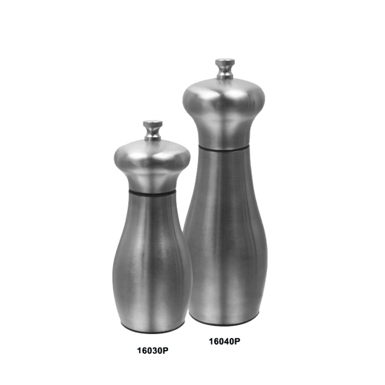 15.5cm/19.5cm tall Stainless Steel Peppermill