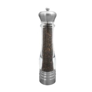 17cm/22cm/30cm tall stainless steel top and base peppermill or salt mill