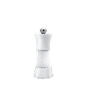 13cm acrylic black/white top &base peppermill /salt mill