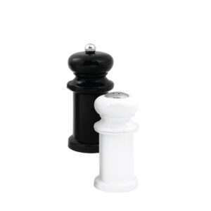 11.5cm/14cm black peppermill & white Salt mill or shaker set