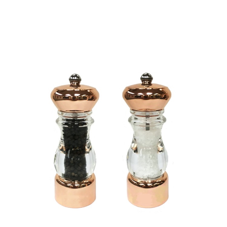 17cm color plated top and bottom peppermill/salt mill