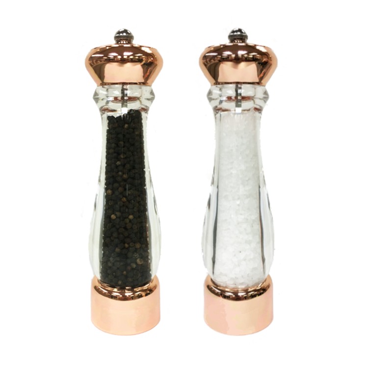 23cm color plated top and bottom peppermill/salt mill