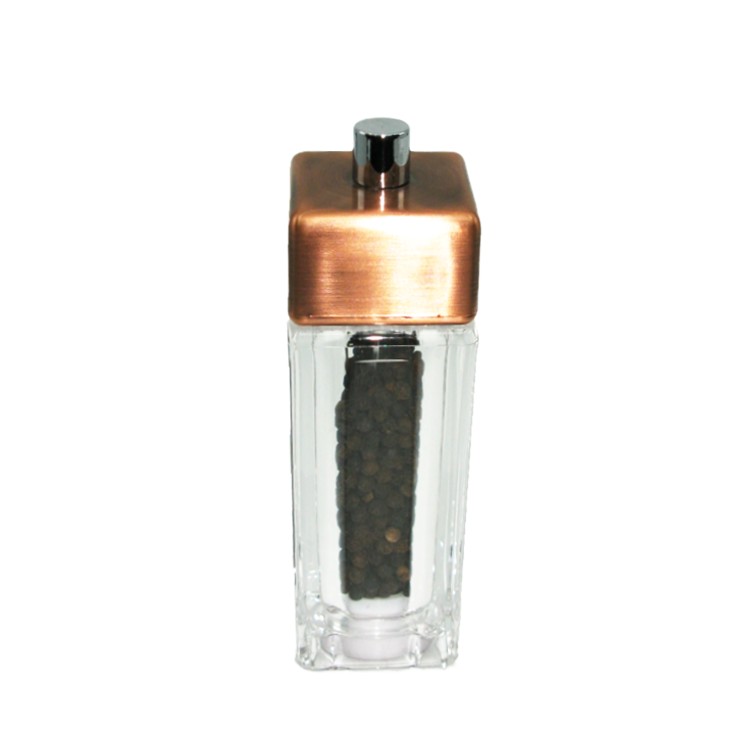 13cm color plated top square peppermill