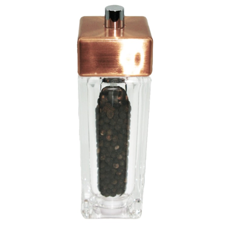 15cm color plated top square peppermill