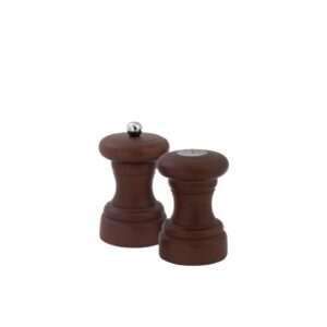 10cm Beech Wood Top & Body Pepper Grinder and Salt Shaker set