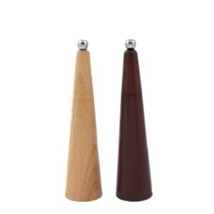 20.8cm dark brown color beech wood peppermill & natural salt mill