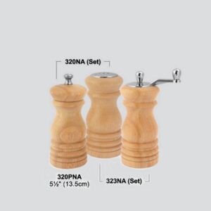 13.5cm Wood peppermill with/without handle & Salt shaker  set