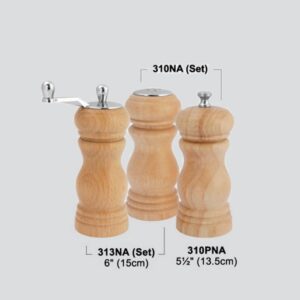 13.5cm wood peppermill with/without handle & Salt shaker  set