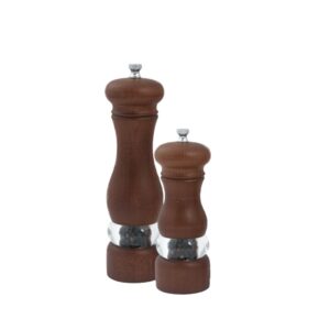 23cm/18.5cm rubberwood/ beech wood/ gumwood peppermill/ salt mill