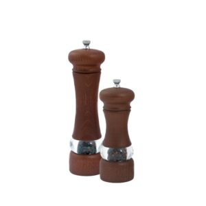 23cm/18.5cm rubberwood/ beech wood/ gumwood peppermill/ salt mill