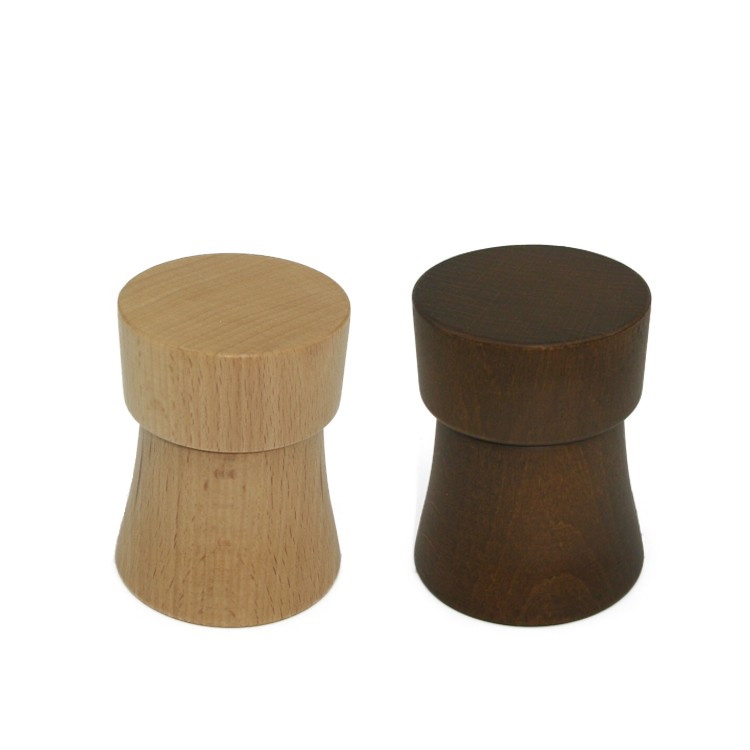 8cm /10cm beechwood peppermill natural/dark color set - Image 2