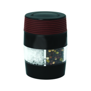 ABS body & base oval manual 2-in-1 grinder with color silicone ring