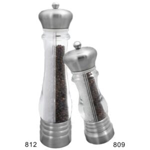 stainless steel top clear acrylic body manual 2-in-1 grinder