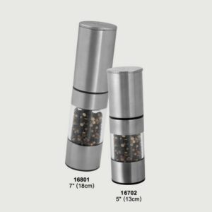 13/18cm stainless steel peppermill shaker combo, large acrylic window