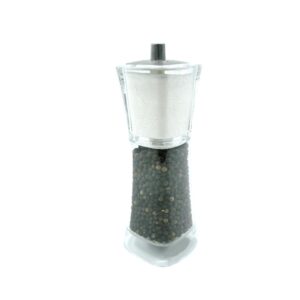 13cm /18cm Square Round Acrylic Peppermill & Salt Shaker combo