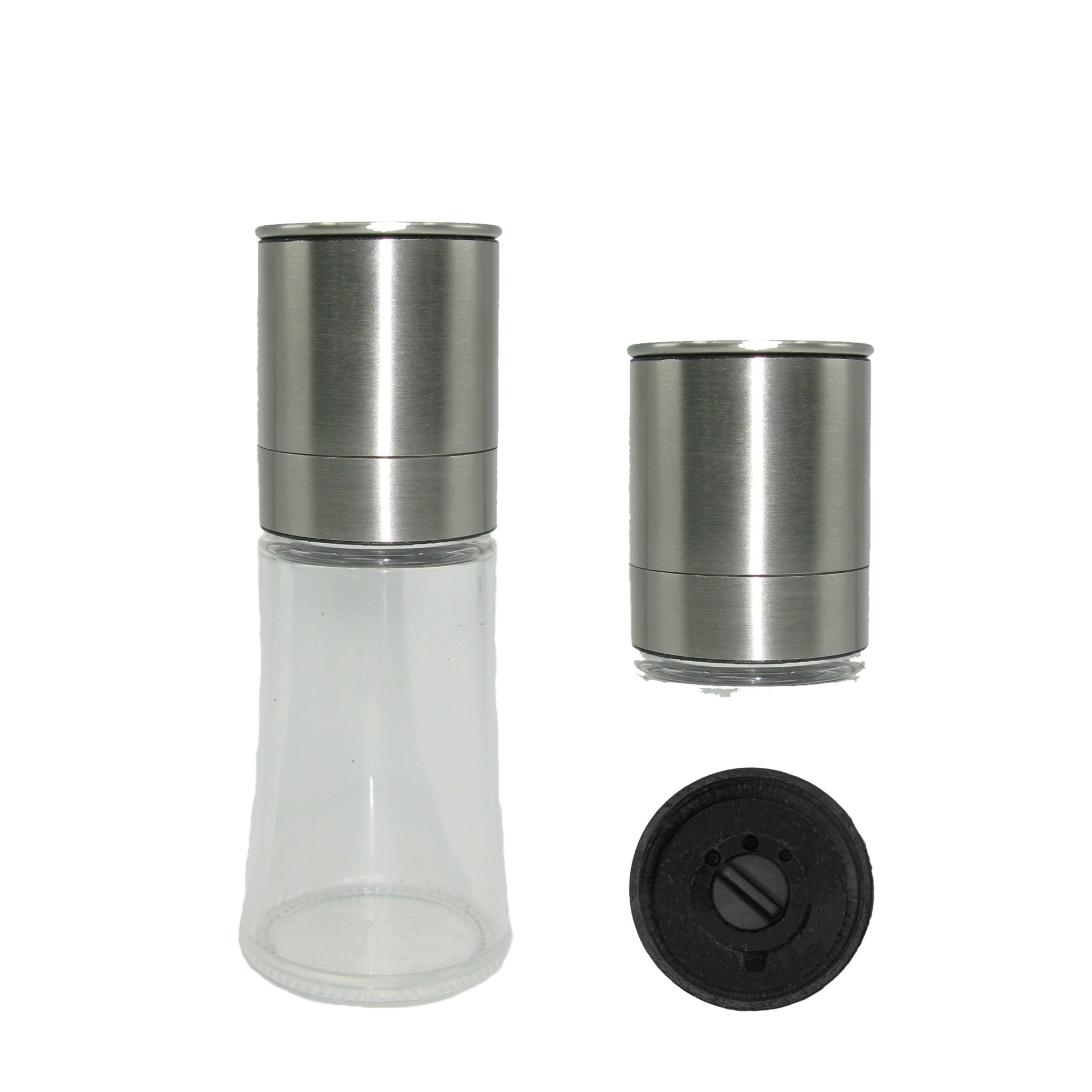 13.5cm tall 90ml Glass body reusable adjustable disposable grinder