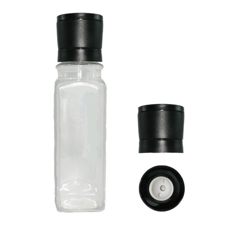 20cm tall 350ml PET body one time use disposable grinder
