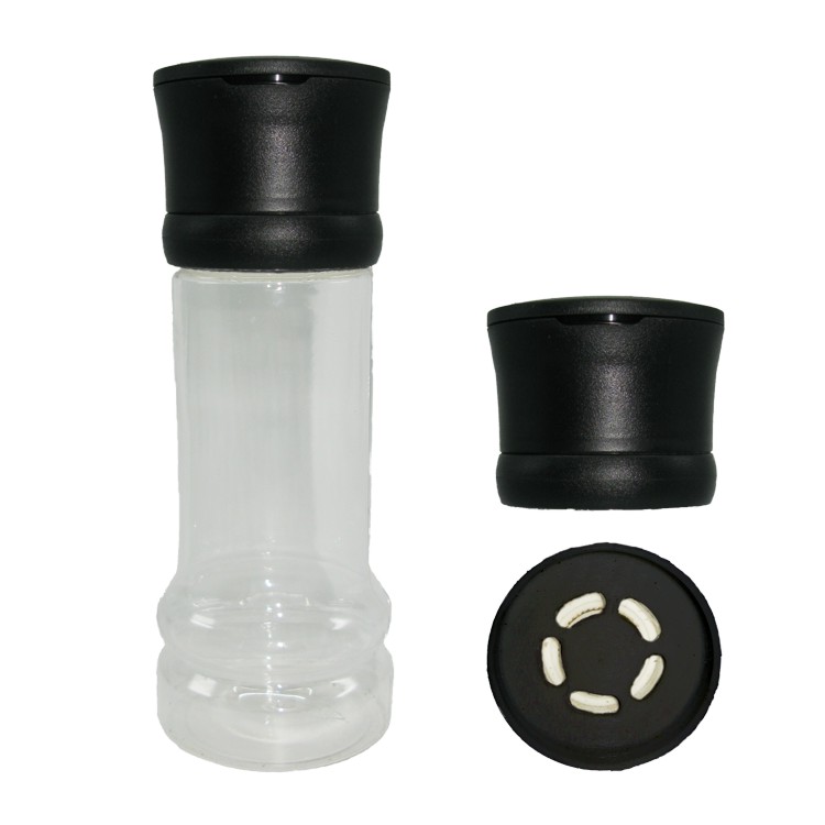 18cm tall 280ml PET body one time use disposable grinder