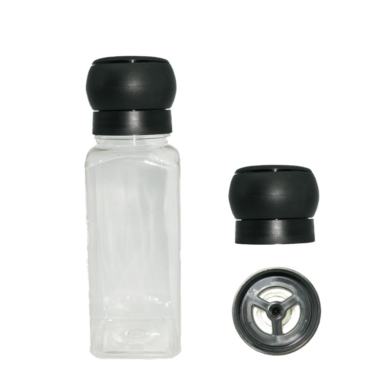 17.5cm tall 340ml PET body one time use disposable grinder