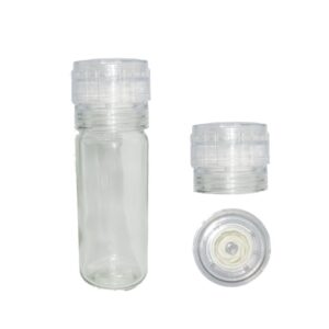 13.6cm tall 120ml glass body reusable disposable grinder