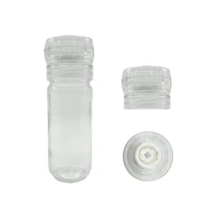 13.6cm tall 120ml glass body reusable disposable grinder