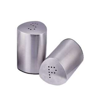 4.5/7cm tall triangle stainless steel salt & pepper shaker set of 2