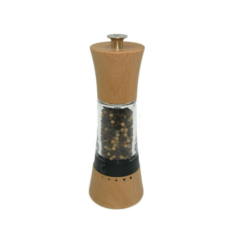 18cm beechwood top & base W9172 grind select peppermill/ salt mill - Image 2