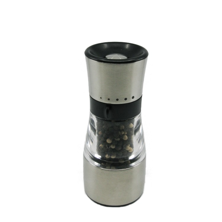14.5cm stainless steel grind select peppermill/ salt mill, top grinding