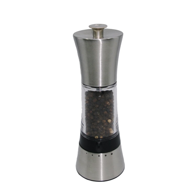 18cm SS top & base grind select peppermill/ salt mill, bottom grinding