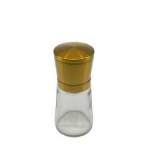 13cm color sprayed SS top & glass body spice grinder (Valued Version)